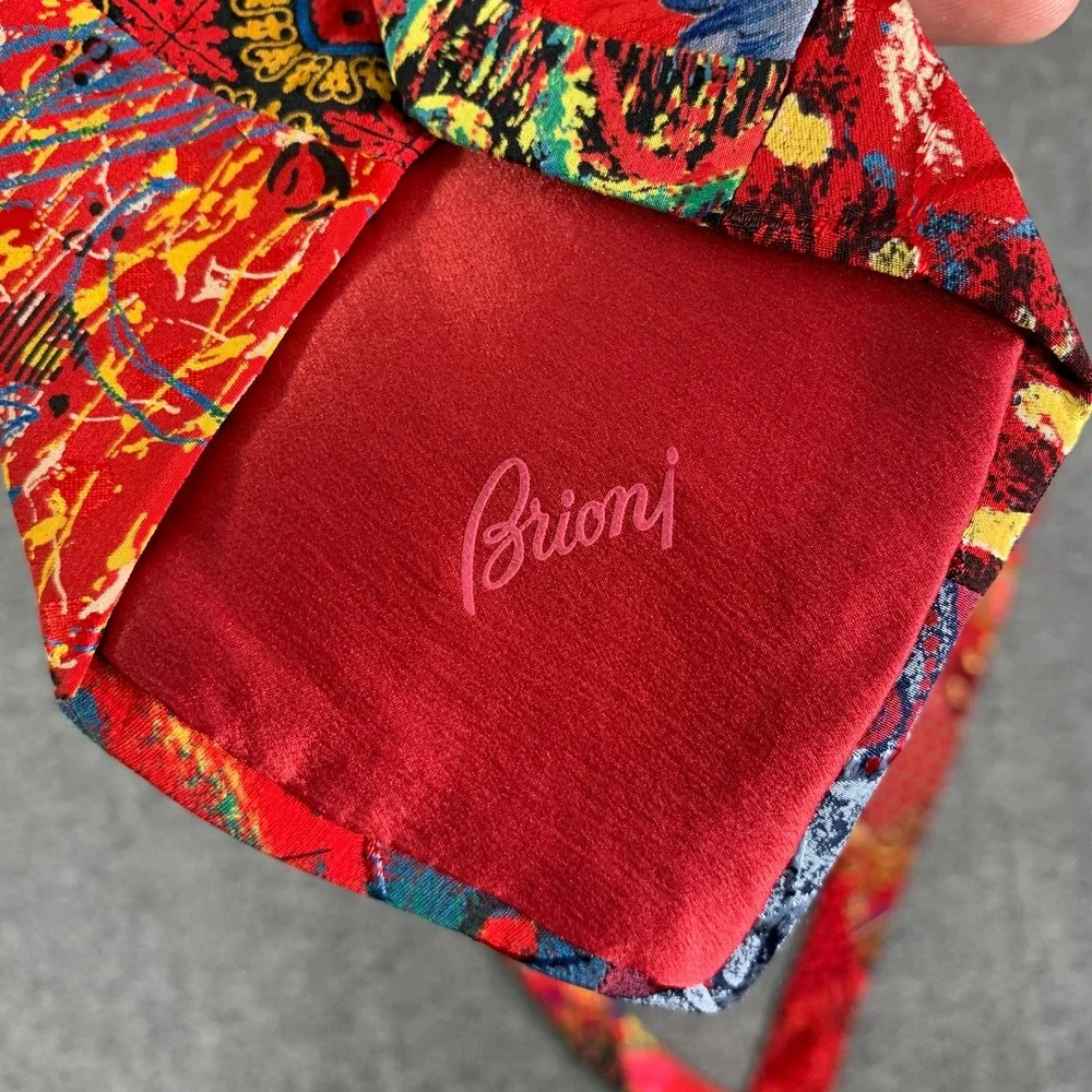 Brioni Necktie Men Patchwork Colorful Business Old Money Modern Dapper